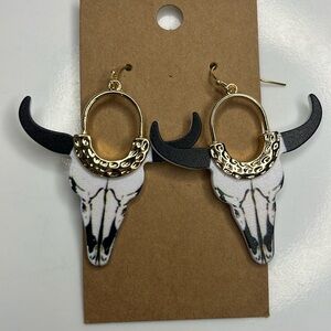 Bull Skull Earrings